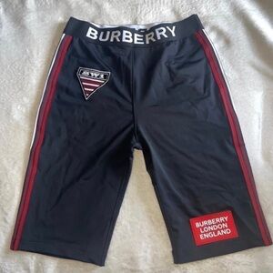 Burberry Dark Gray Shorts with Red Accents